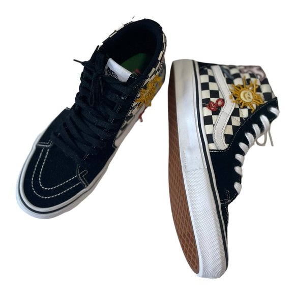 Vans SK8 Hi Skateistan Checkerboard Men's Classic Skate Shoes Size 7 - Picture 5 of 14